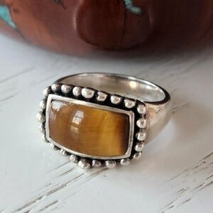 Sterling Silver Vintage Tiger Eye Ring